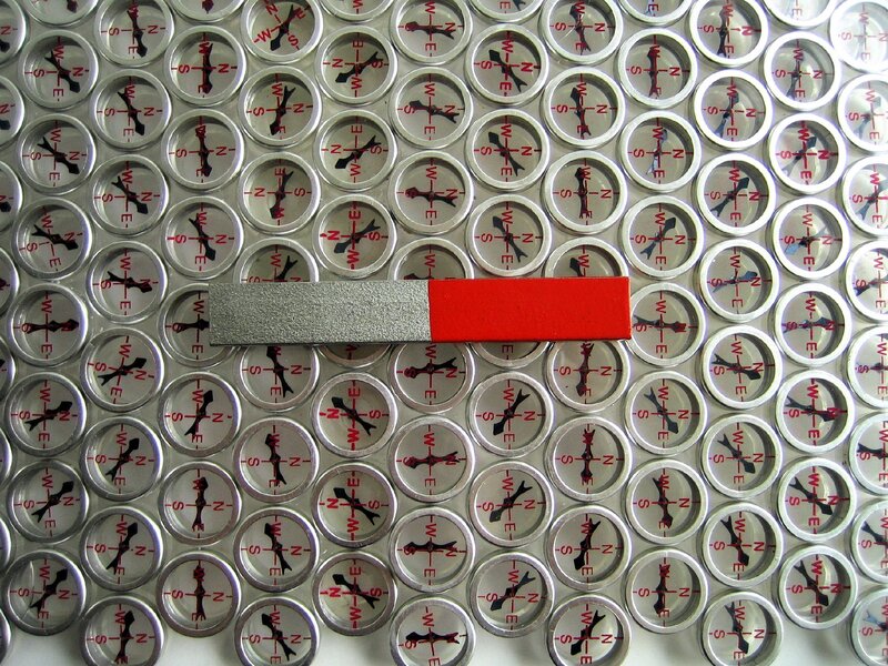 Compass array with magnet
