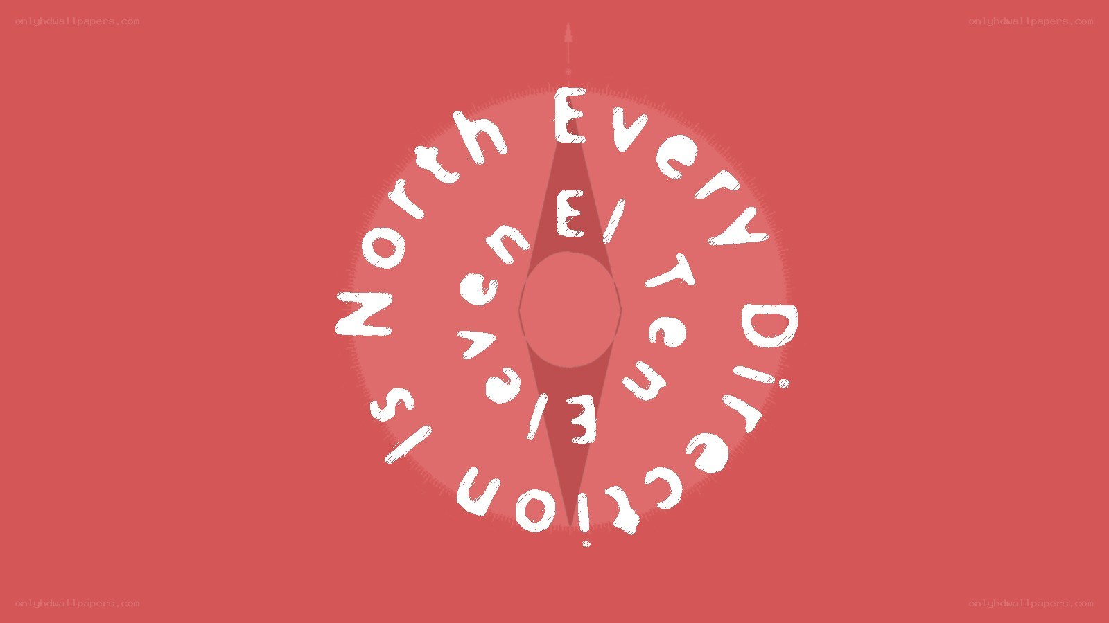 Compass with text design