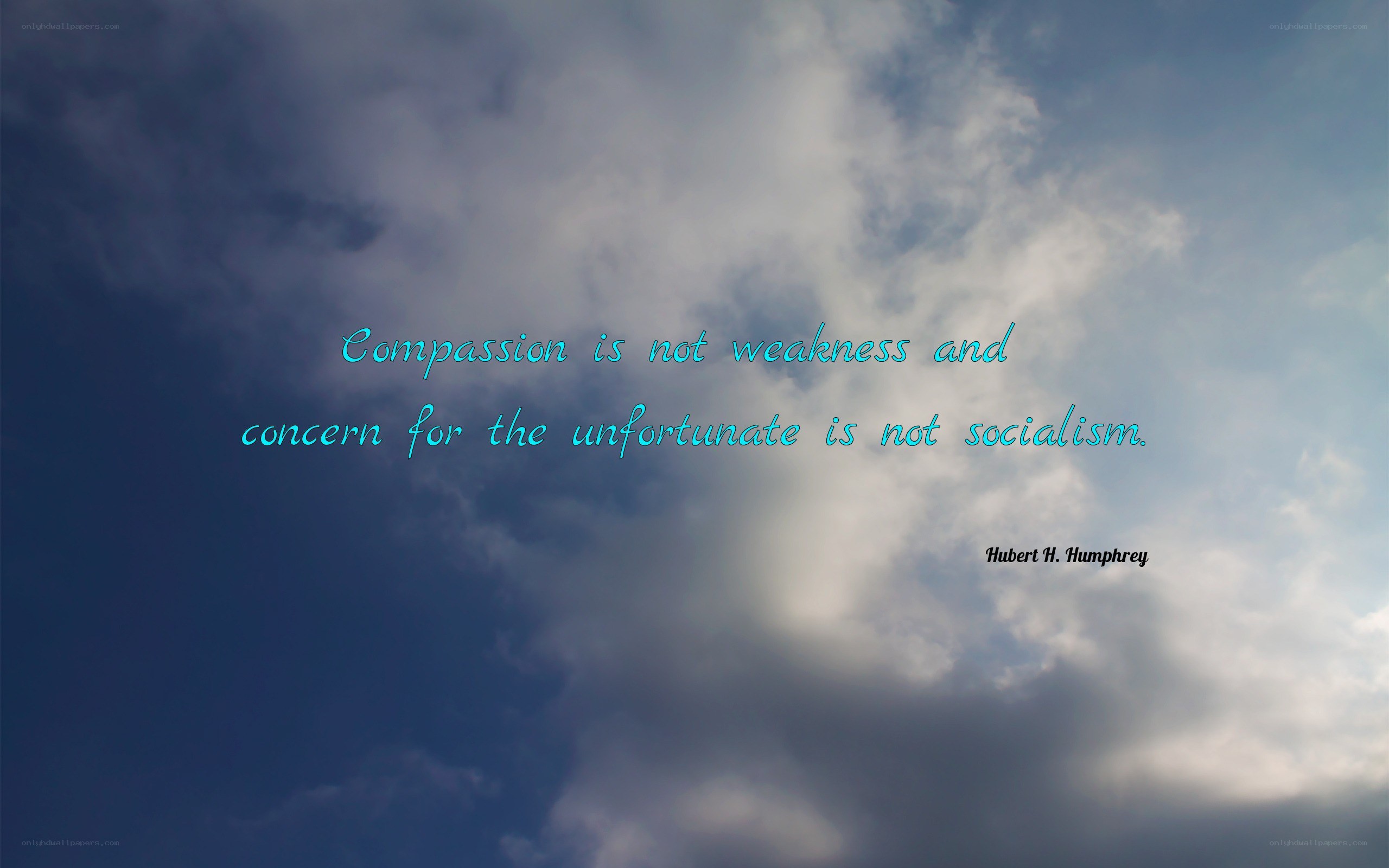 Compassion quote on sky