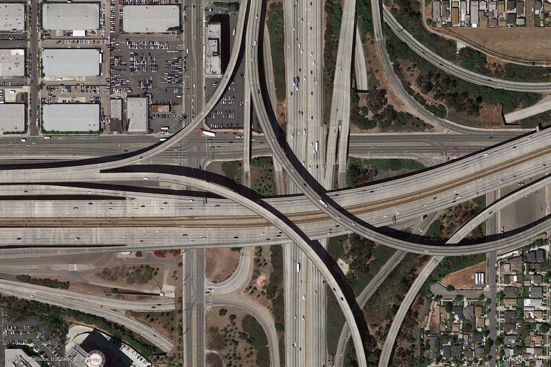 Complex Highway Interchange — Gray, Industrial