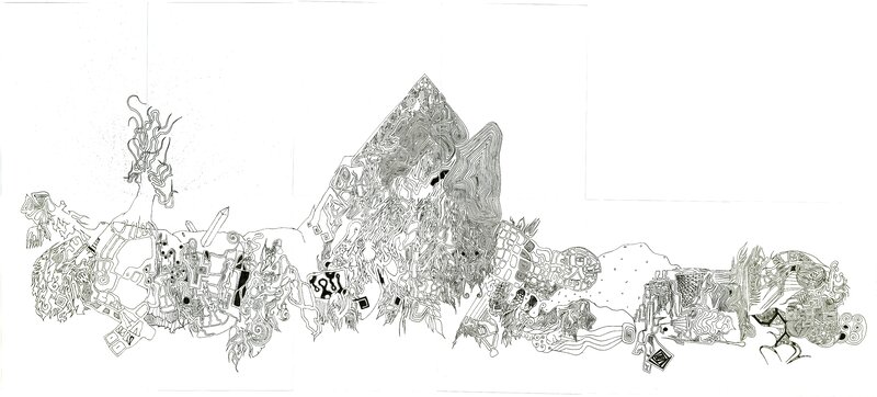 complex line art illustration