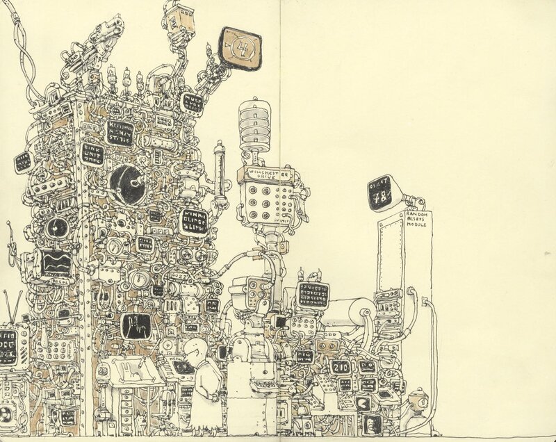 complex machine illustration