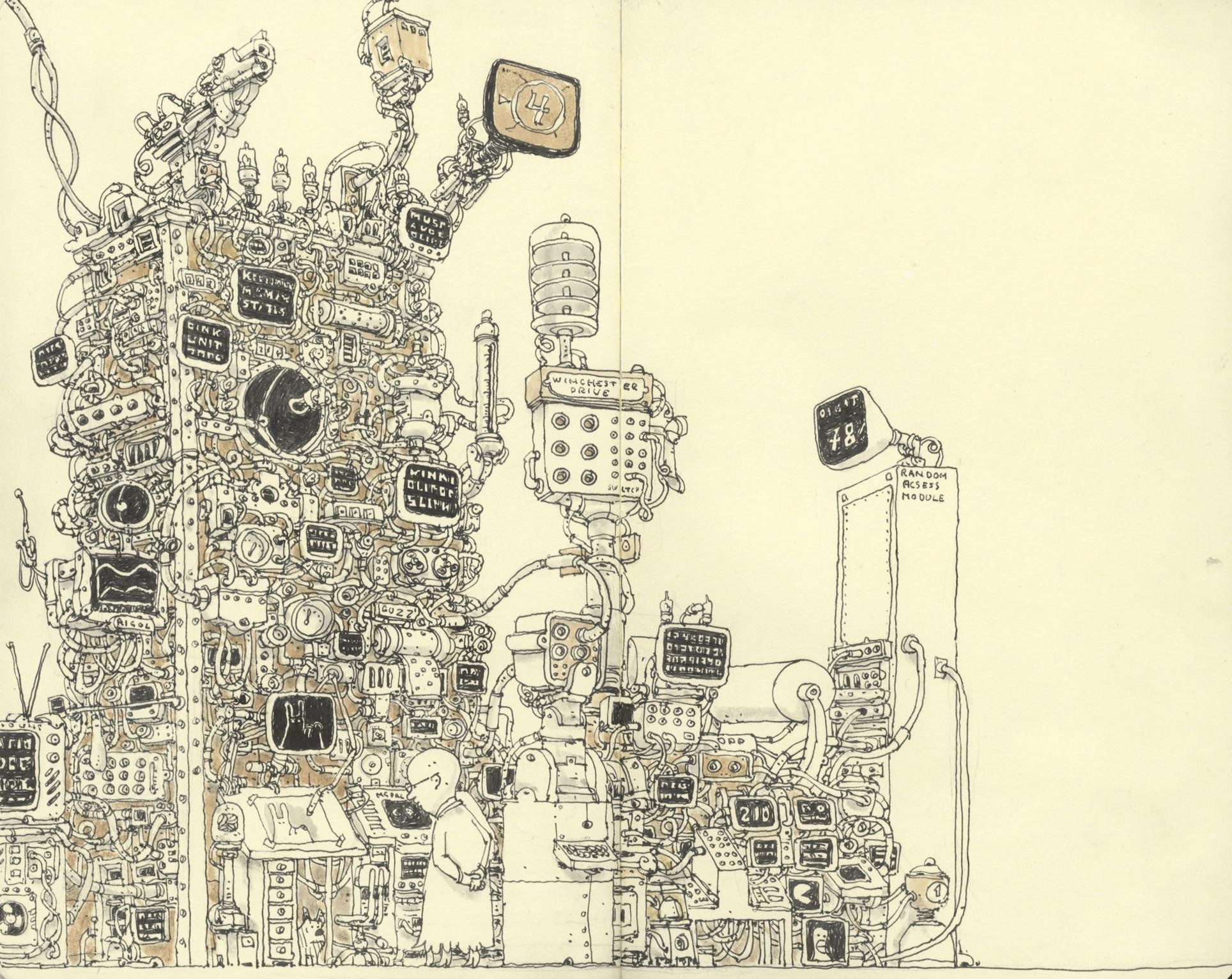 complex machine illustration