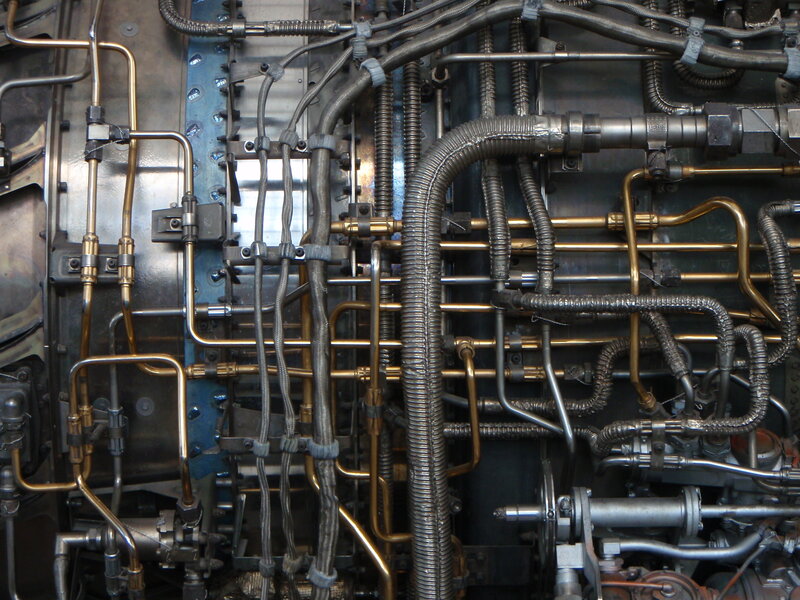 complex machinery interior