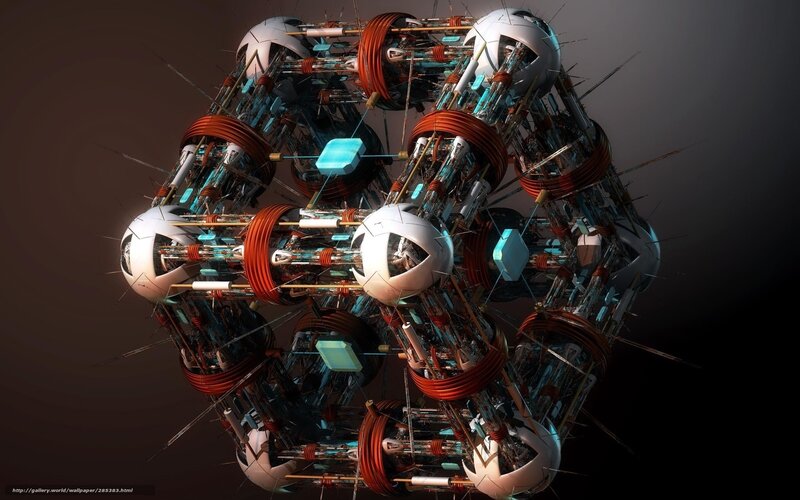 Complex Mechanical Structure — White, Dramatic
