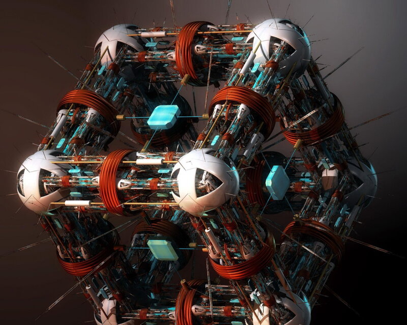 Complex Mechanical Structure — White