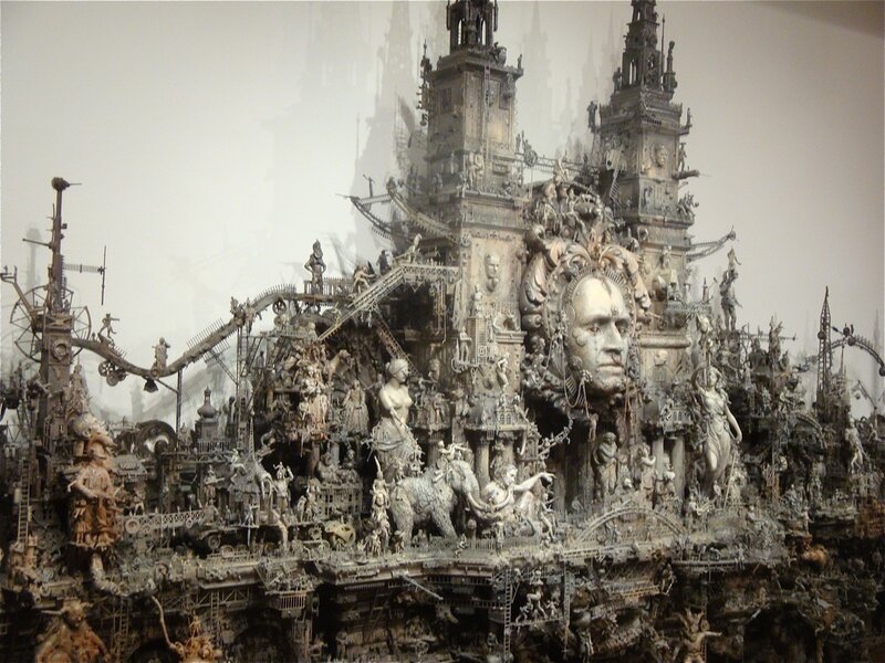 complex sculpture installation