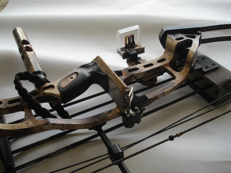 compound bow with sight