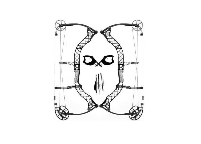 compound bow with skull design