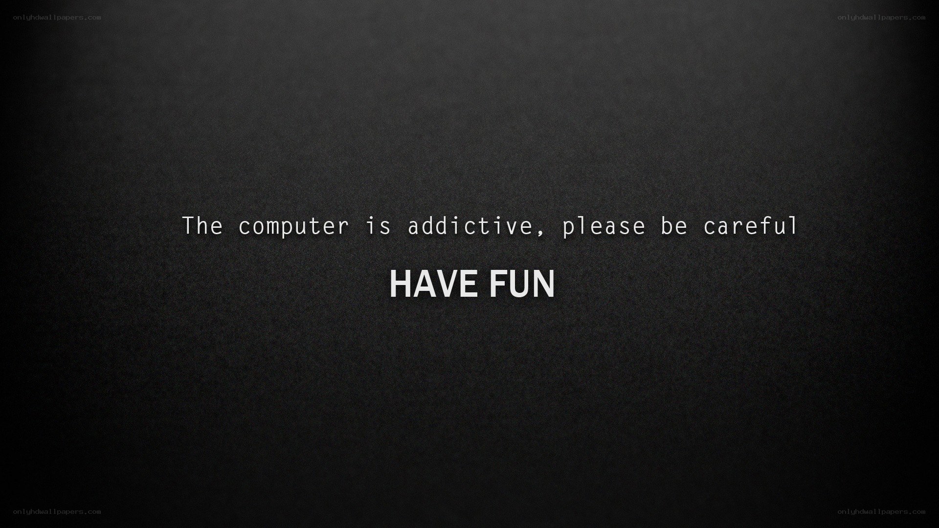 computer addiction warning