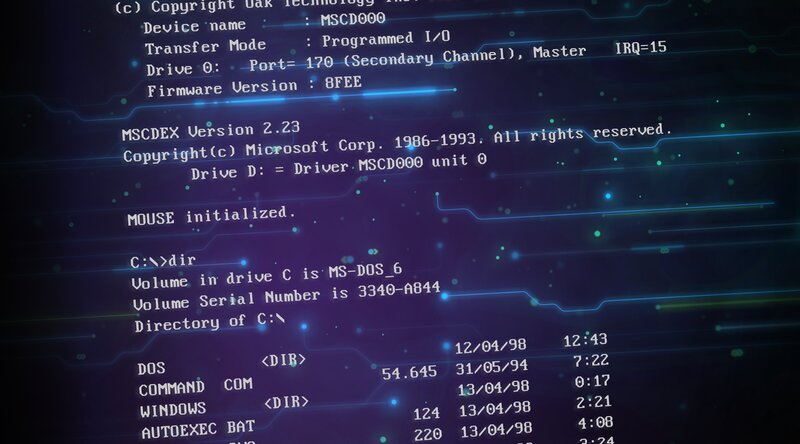 Computer Boot Screen — Blue