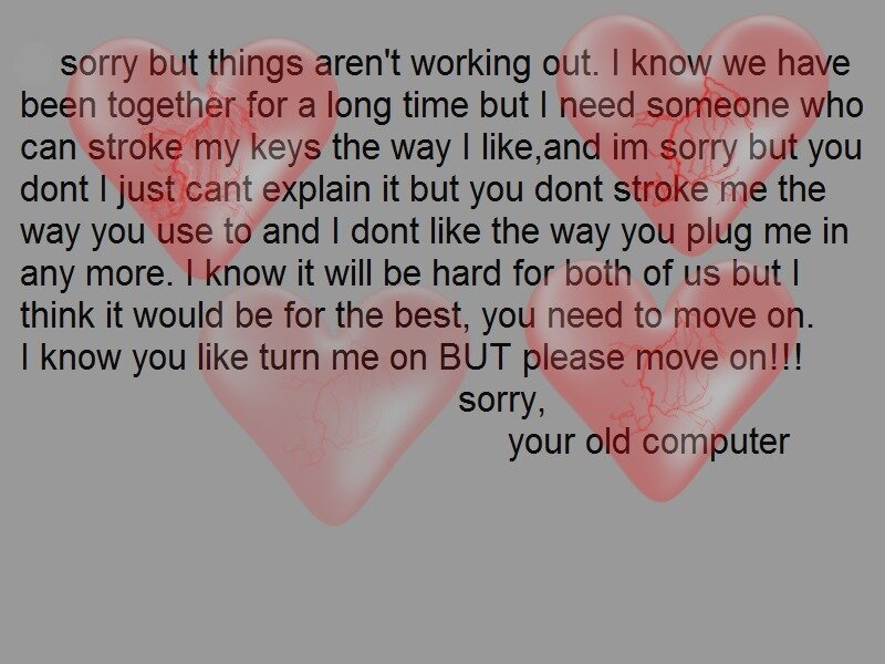 computer breakup message