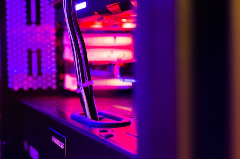 Computer Case Interior — Purple
