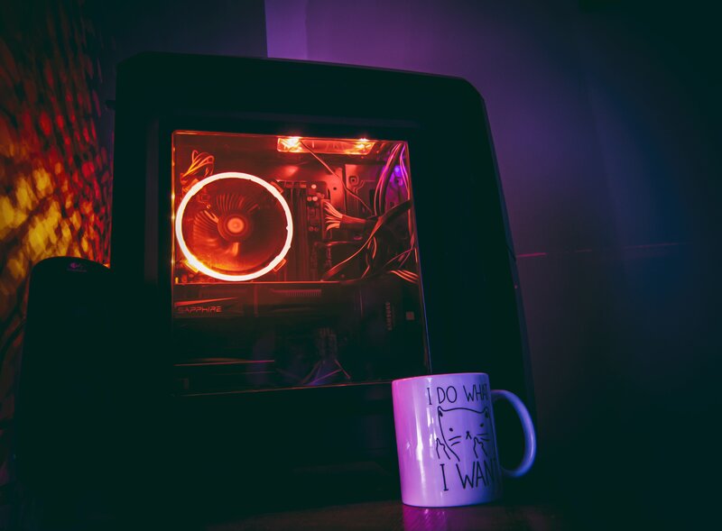 Computer Case with RGB Lighting
