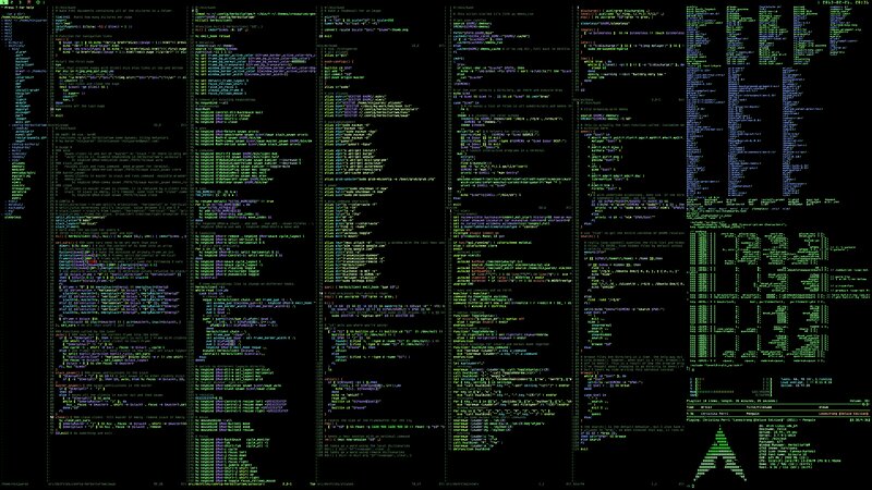 Computer Code on Screen — Black
