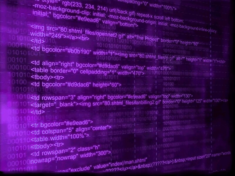 Computer Code on Screen — Purple