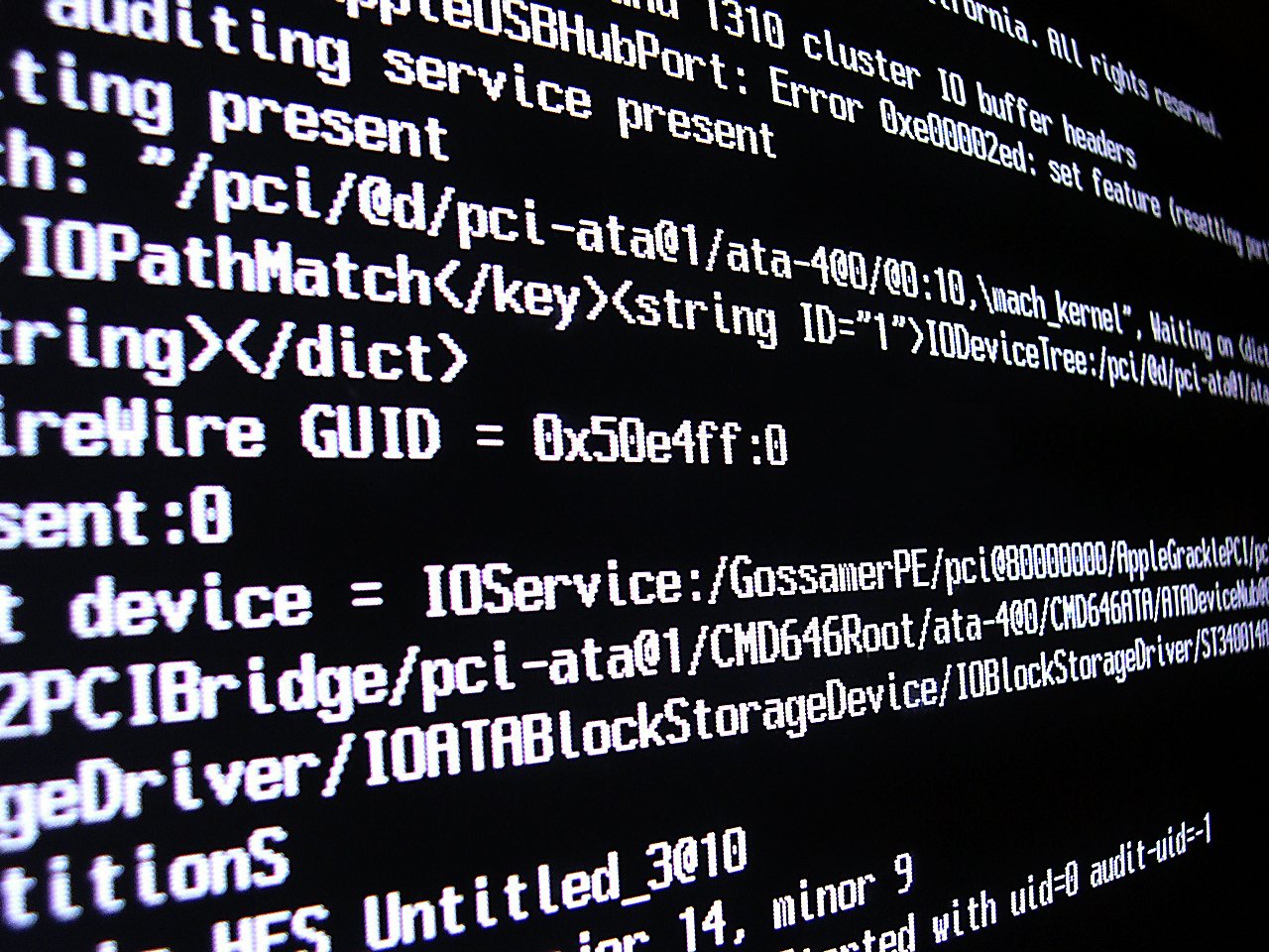 computer code on screen
