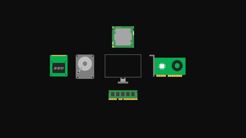 Computer Components — Black, Neutral