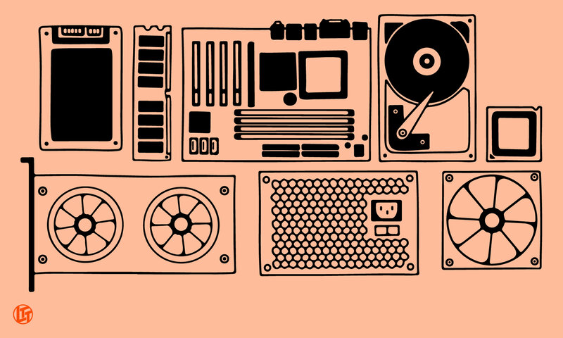 Computer Components — Peach