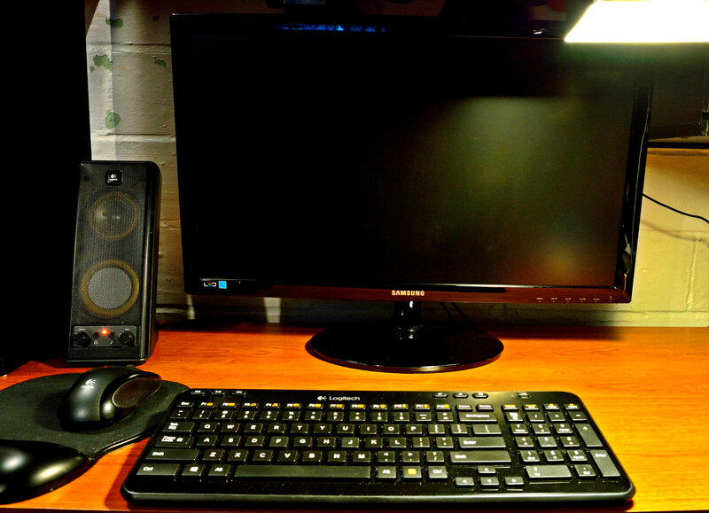 Computer Desk Setup — Black