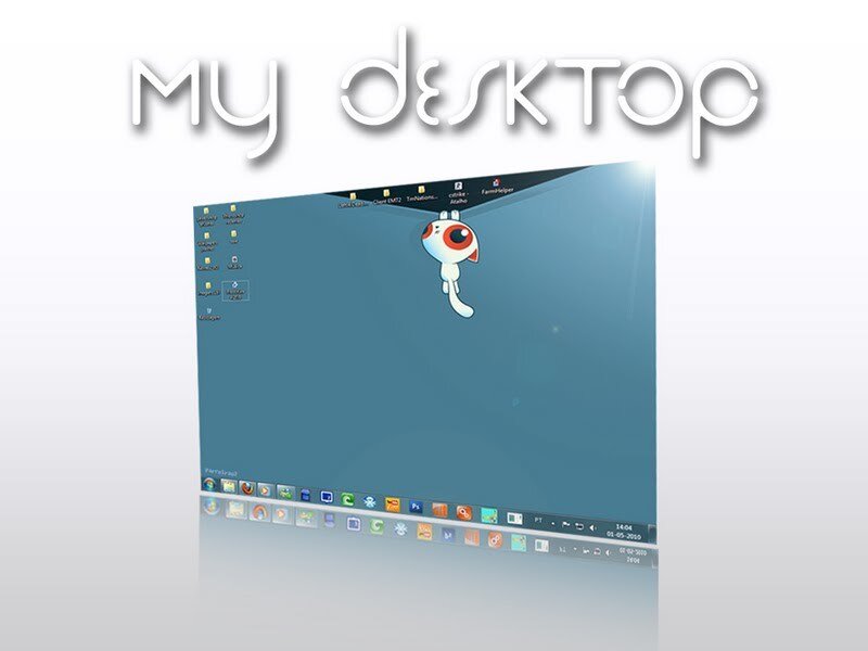 Computer Desktop Screen — Blue