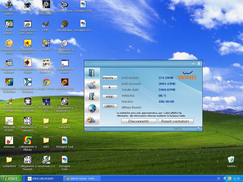 Computer Desktop Screen — Green