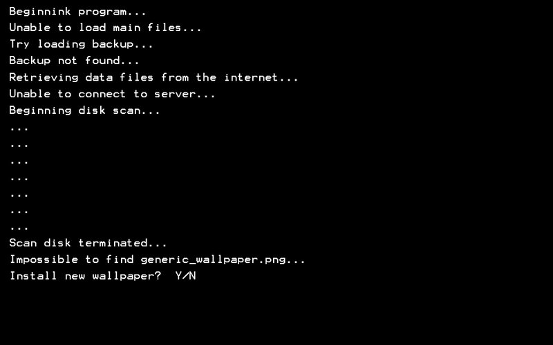 Computer Error Message — Black, Technical