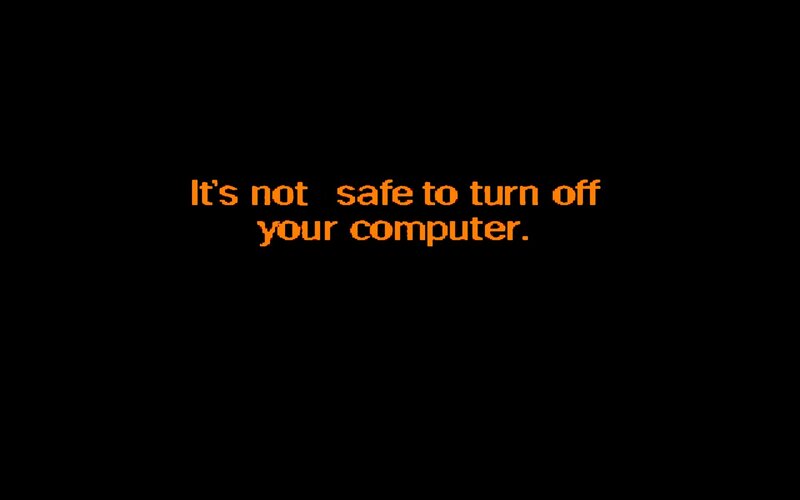 Computer Error Message — Black, Warning