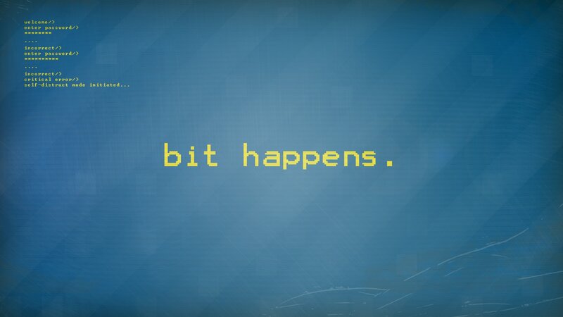 Computer Error Screen — Blue, Dystopian