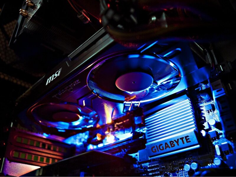 Computer Hardware — Blue, Dark