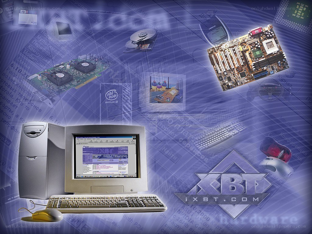 Computer hardware collage