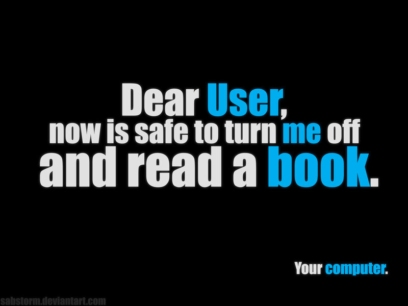 computer message to user