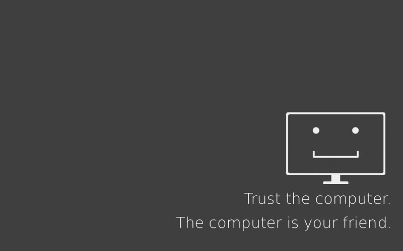 Computer Monitor with Face — Gray