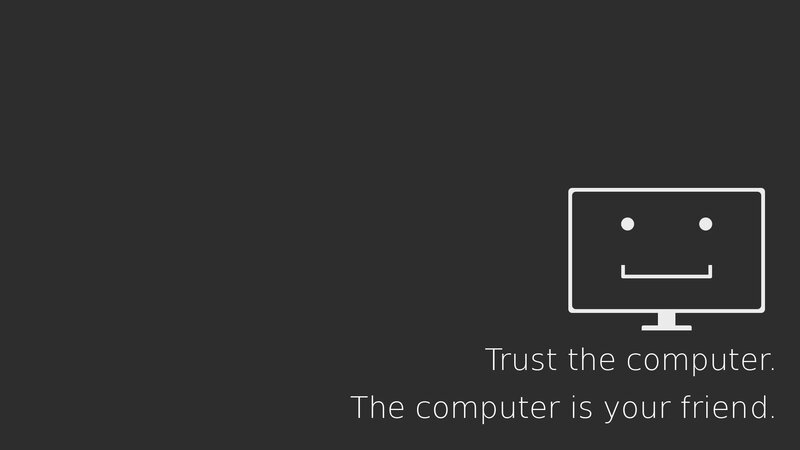 Computer Monitor with Smiley Face