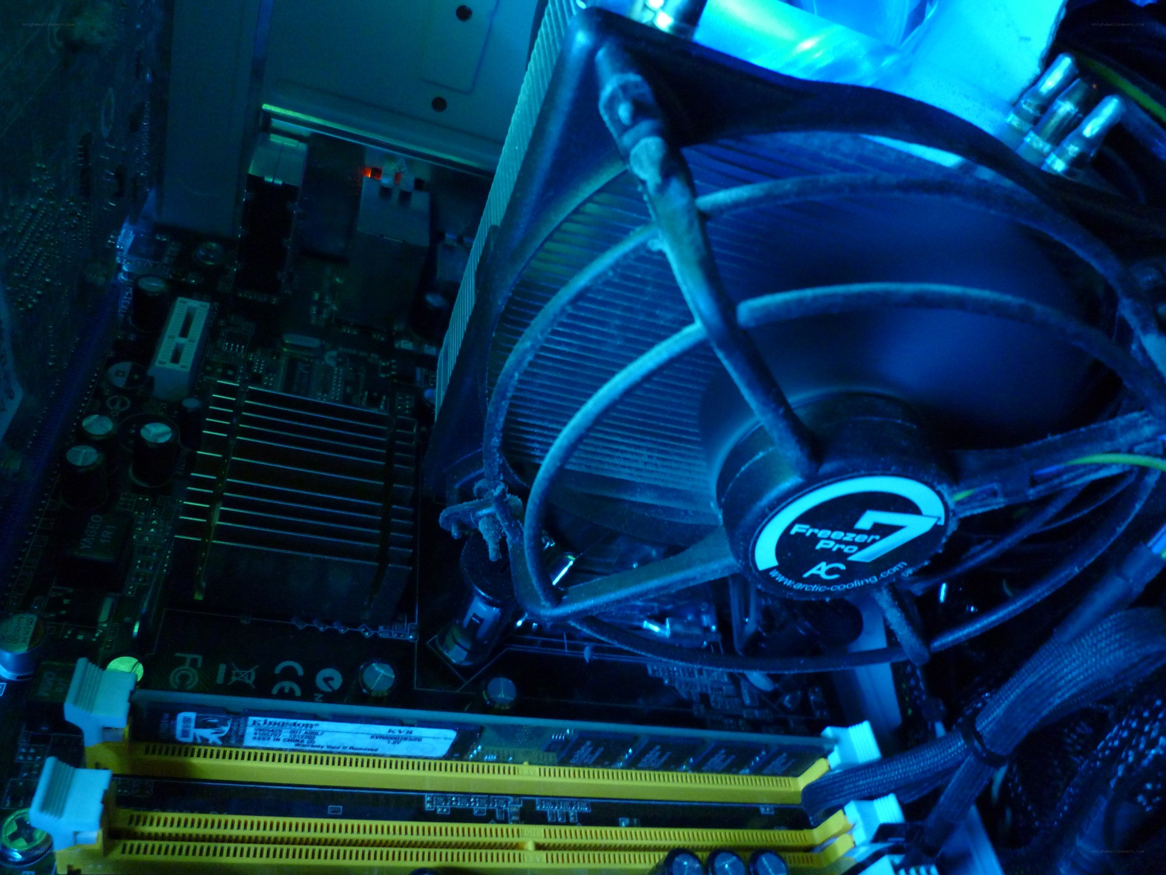 computer motherboard with cooling fan