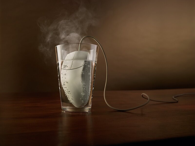 Computer Mouse in Glass