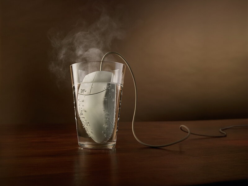 Computer Mouse in Water