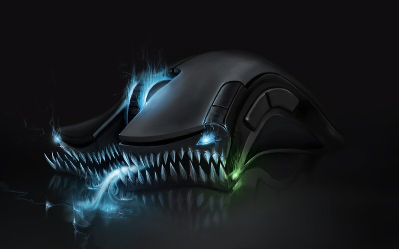 Computer Mouse Monster — Black, Dark, Night