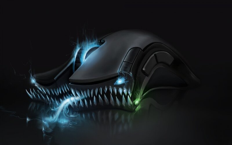 Computer Mouse Monster — Black, Dark