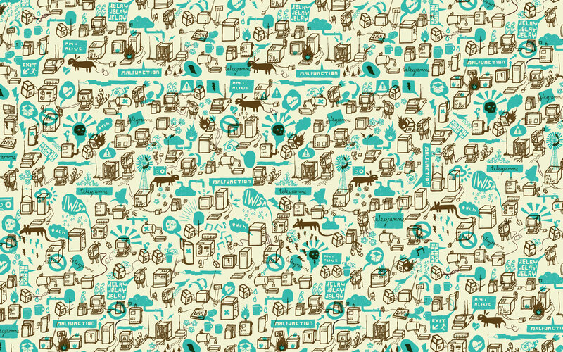 Computer Network Diagram — Brown, Chaotic