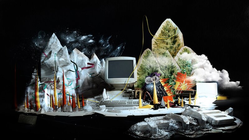 Computer on Mountainous Terrain