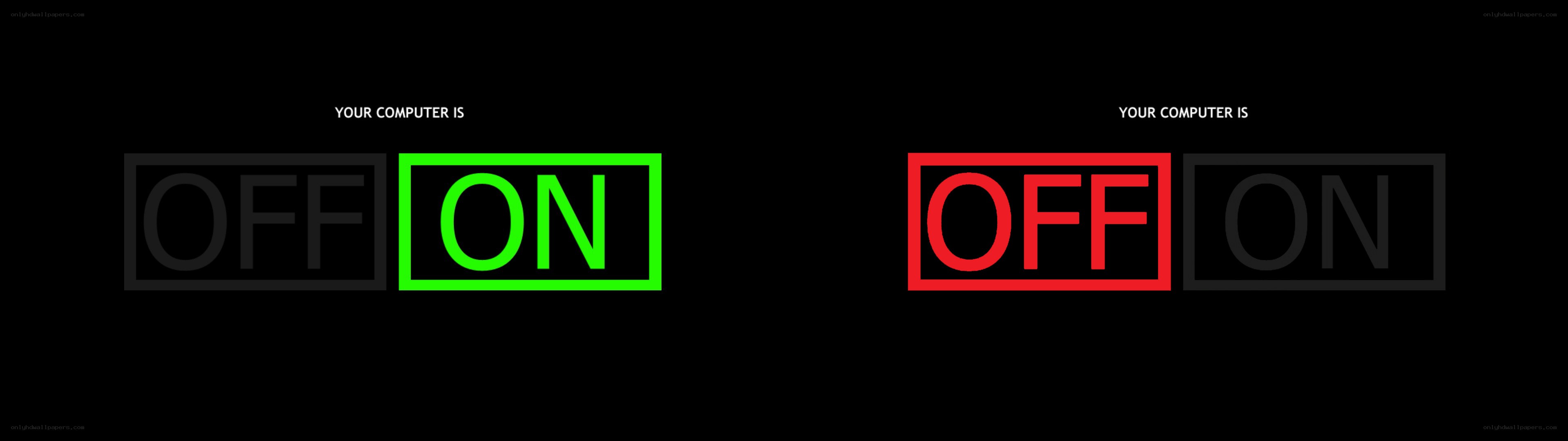 Computer on/off status display