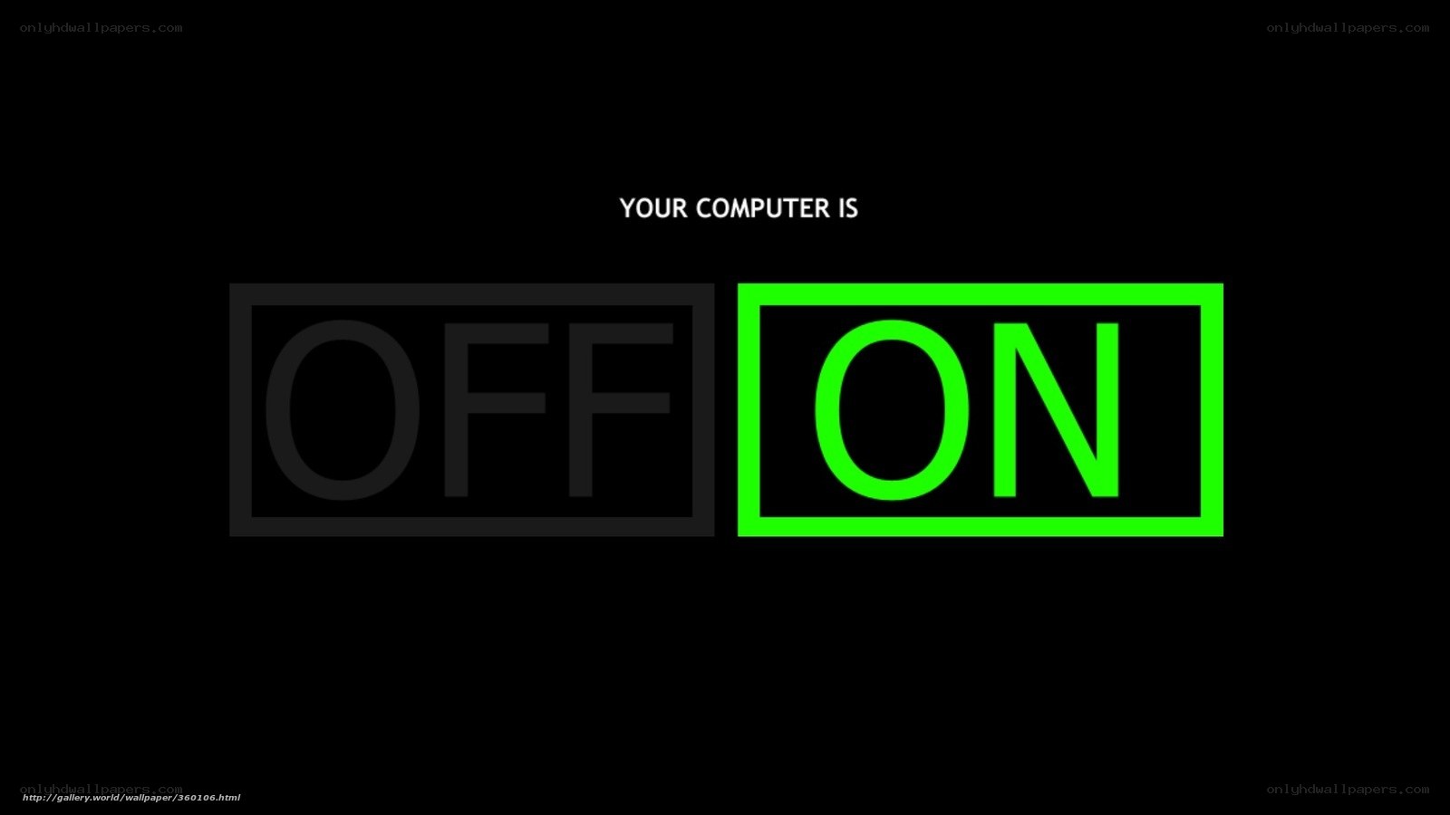 computer on or off
