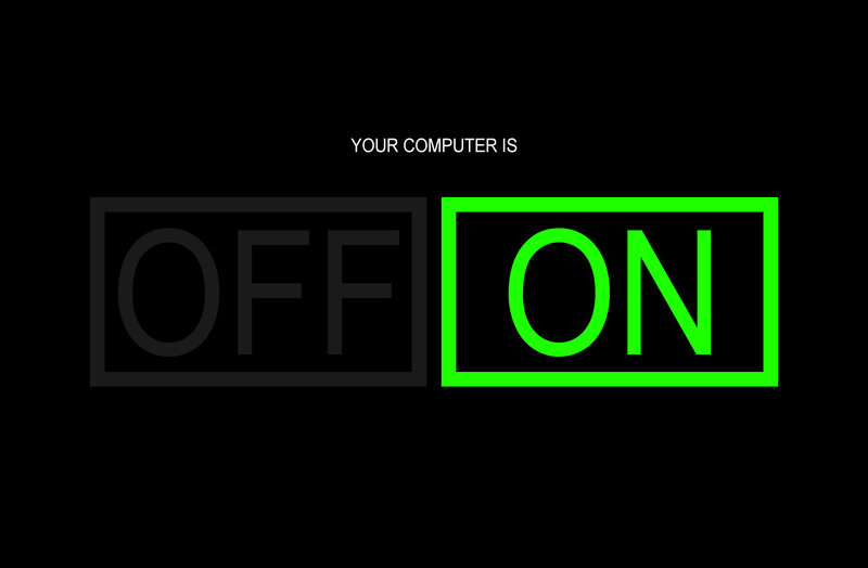 computer on status