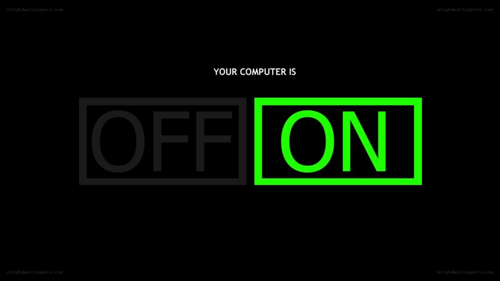 computer on status screen