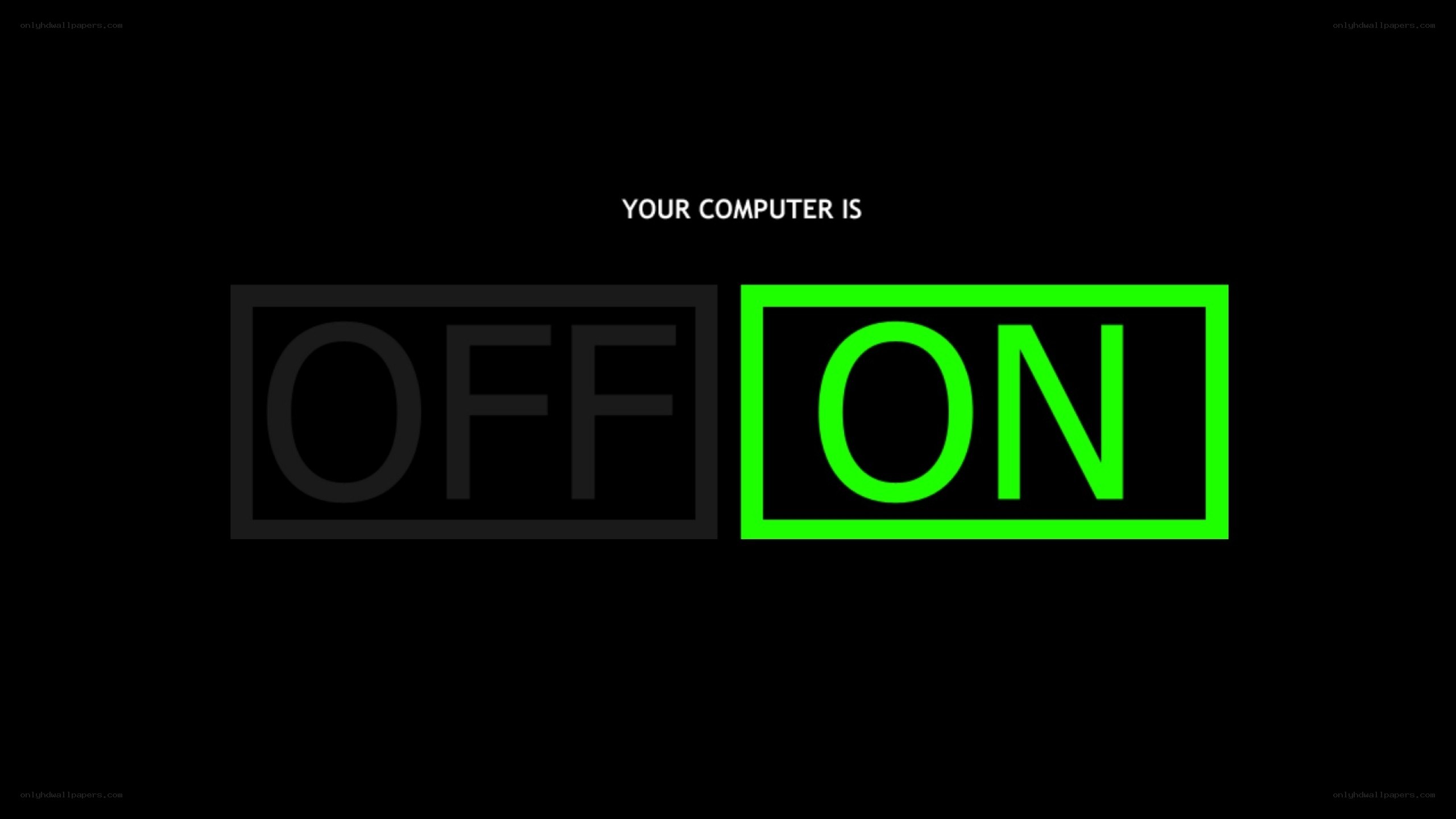 computer on status screen