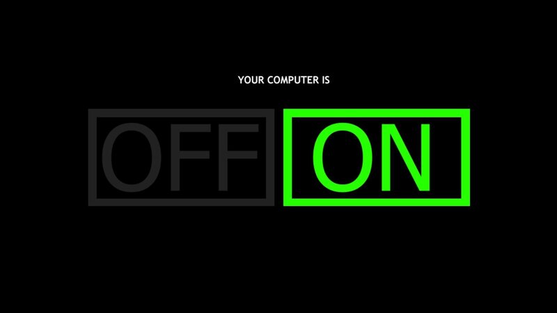 computer on status screen