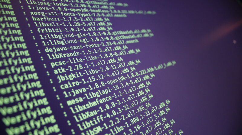 Computer Screen with Code — Purple