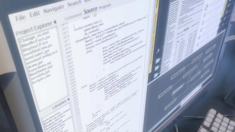 Computer screen with code