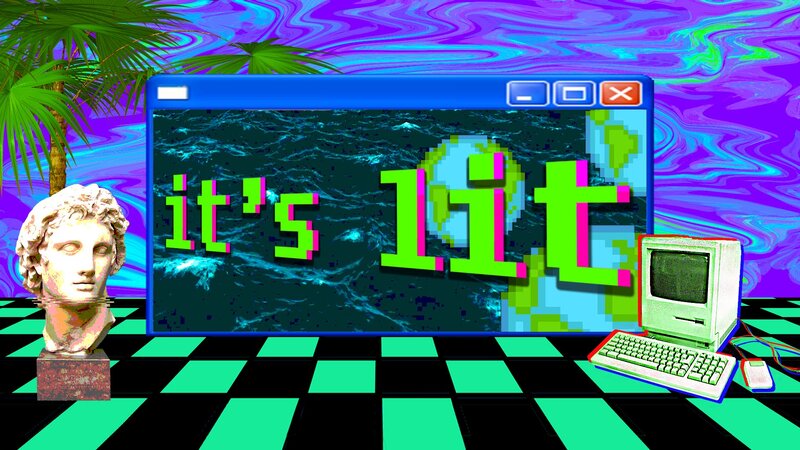 Computer Screen with Text — Green